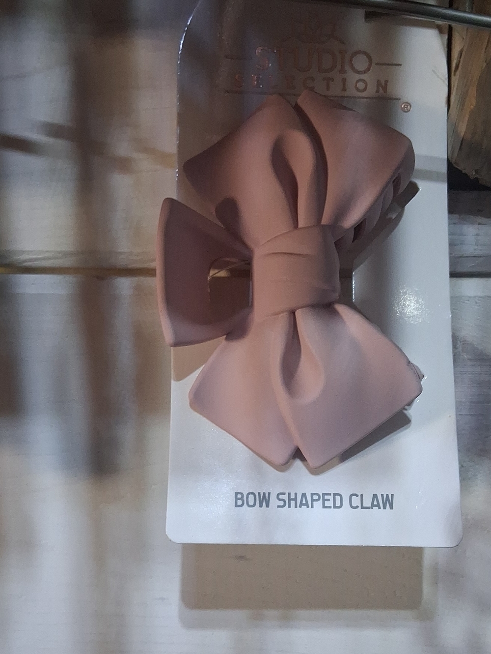 Pink Bow Shaped Claw Hair Clip